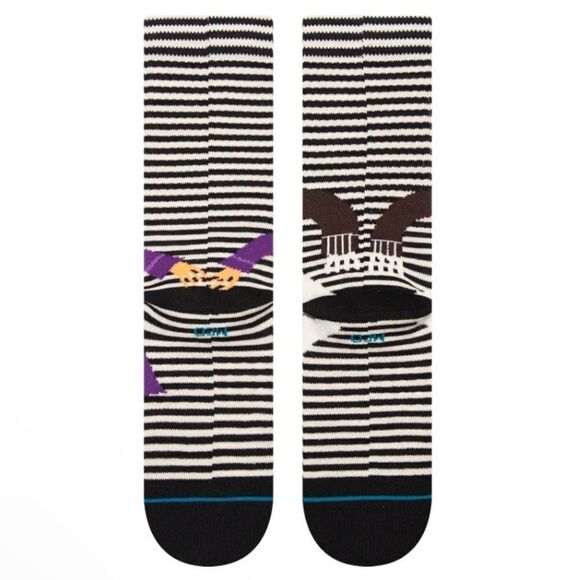 NWOT New Stance x Willy Wonka Oompa Loompa Crew Socks Medium Unisex Chocolate - Picture 3 of 3